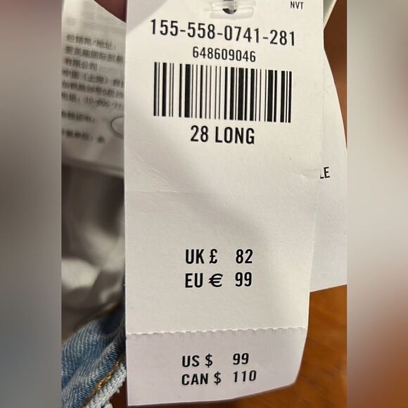 Abercrombie & Fitch The ankle straight light wash denim size 28/ 6 L NWT - Picture 8 of 9